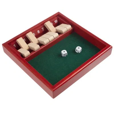 Trademark Global Shut The Box Game In Brown;red;green
