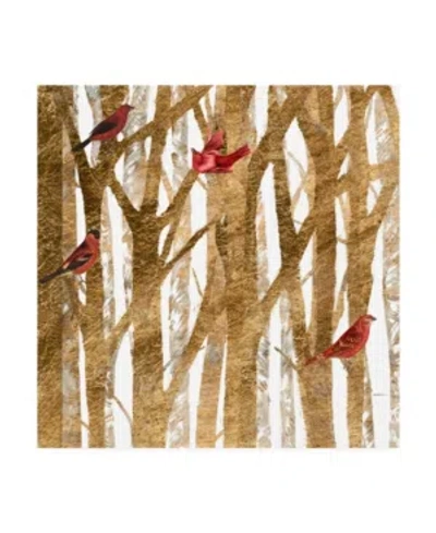 Trademark Global Studio W Red Bird Christmas I Canvas Art In Multi