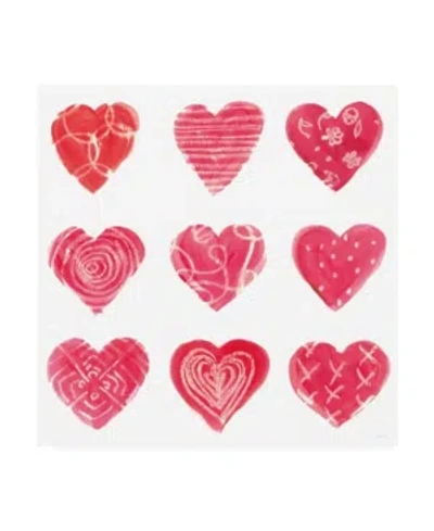 Trademark Global Sue Schlabach Hearts And More Hearts I Canvas Art In Multi