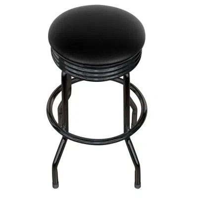 Trademark Global Swivel 28.5" Bar Stool In Black