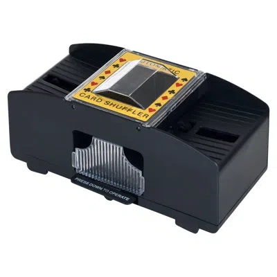 Trademark Global Texas Hold ‘em Two Deck Playing Card Shuffler In Black
