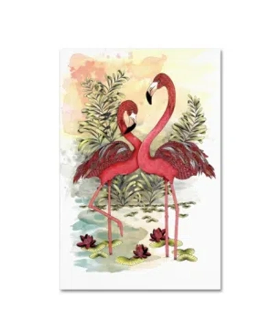 Trademark Global The Tangled Peacock 'flamingo Dance' Canvas Art In Multi