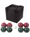 Trademark Global Trademark Games Bocce Ball Set And Case In Red And Green