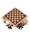 Trademark Global Trademark Games Deluxe Wooden 3-in-1 Chess, Backgammon Checker Set In Brown