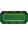 Trademark Global Trademark Poker 80" Deluxe Texas Holdem Folding Poker Tabletop In Green