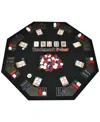 Trademark Global Trademark Poker Foldable Poker Table Set In Black