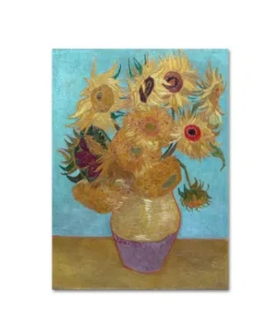 Trademark Global Van Gogh 'sunflowers' Canvas Art In Multi