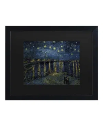 Trademark Global Vincent Van Gogh The Starry Night Ii Matted Framed Art In Multi