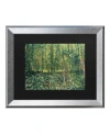 Trademark Global Vincent Van Gogh Trees And Undergrowth, 1887 Matted Framed Art In Multi