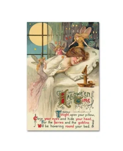 Trademark Global Vintage Apple Collection 'halloween Thirteen' Canvas Art In Multi