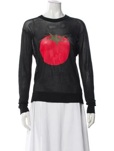 Pre-owned Trademark Graphic Print Crew Neck Top In Gray