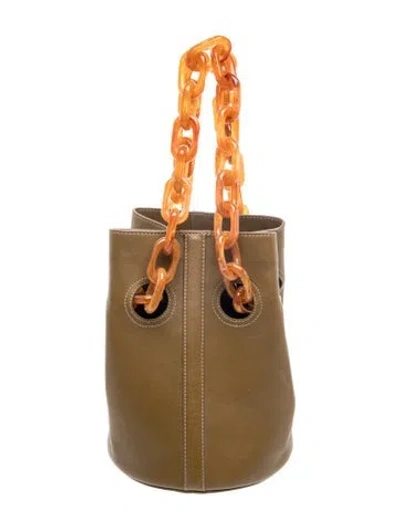 Pre-owned Trademark Leather Bucket Bag In Brown