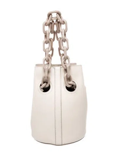Pre-owned Trademark Leather Bucket Bag In Neutral