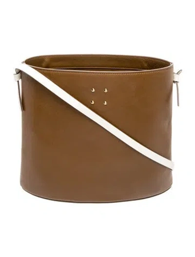 Pre-owned Trademark Leather Shoulder Bag In Brown