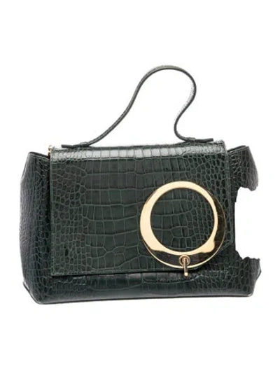 Pre-owned Trademark Leather Top Handle Bag In Green