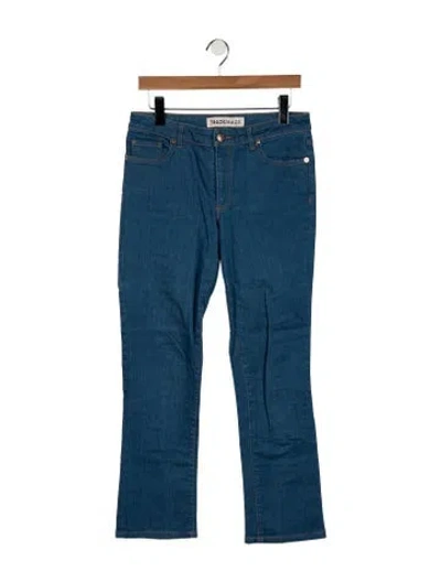 Pre-owned Trademark Mid-rise Straight Leg Jeans In Blue