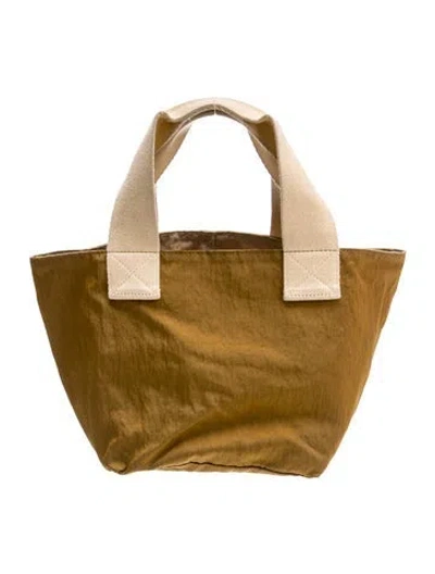 Pre-owned Trademark Nylon Top Handle Bag In Neutral