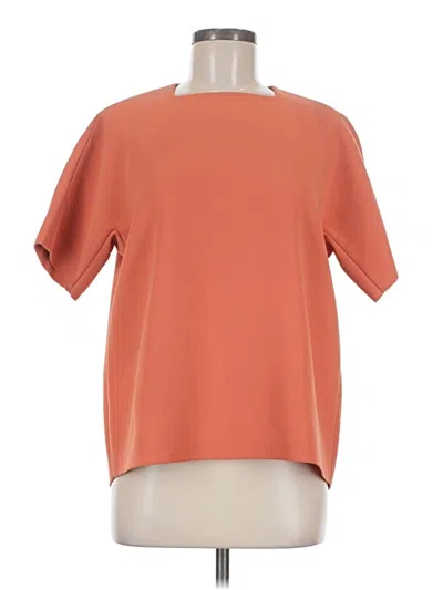 Pre-owned Trademark Short Sleeve Top Orange Crew Neck Tops