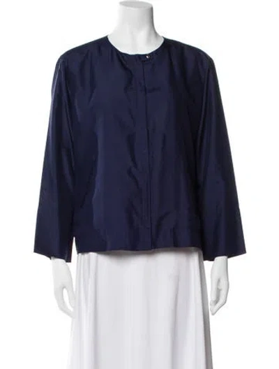 Pre-owned Trademark Silk Evening Jacket In Blue