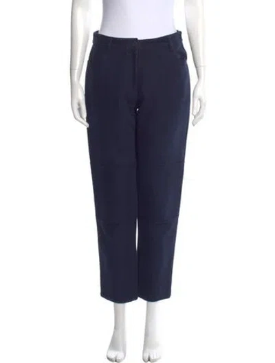 Pre-owned Trademark Straight Leg Pants In Blue