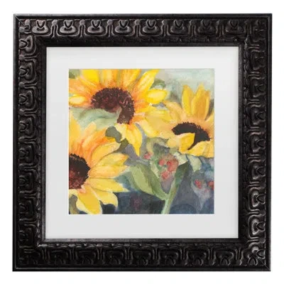 Trademark Sunflowers In Watercolor Ii By Sandra Iafrate In Dark Gold