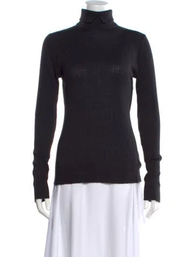 Pre-owned Trademark Turtleneck Sweater In Black