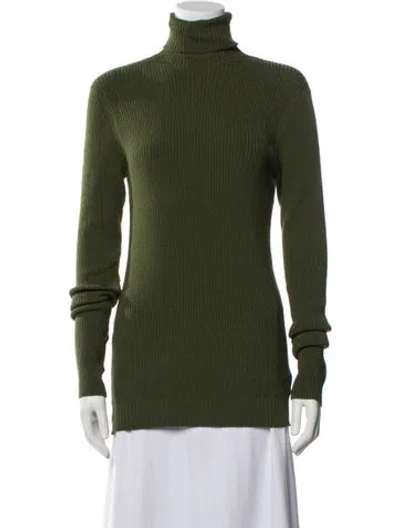 Pre-owned Trademark Turtleneck Sweater In Green