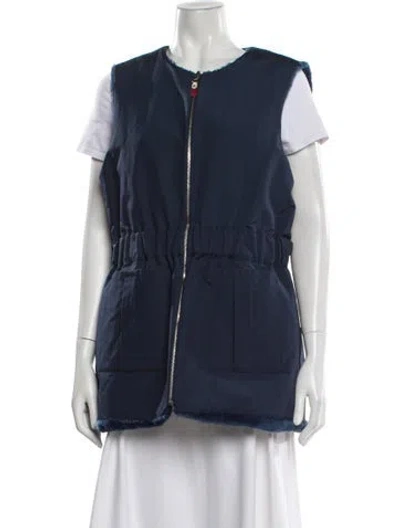 Pre-owned Trademark Vest In Blue