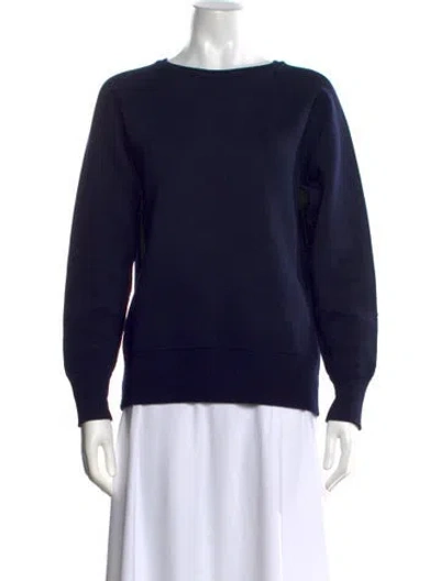 Pre-owned Trademark Wool Crew Neck Sweater In Blue