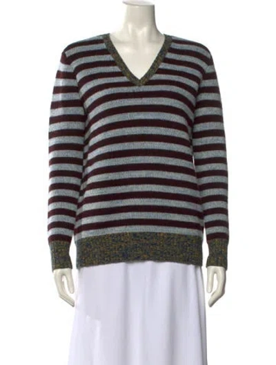 Pre-owned Trademark Wool Striped Sweater In Multi