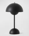 Tradition Flowerpot Portable Led Table Lamp In Matte Black