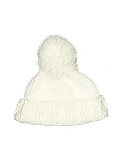 Pre-owned Traditional Craftwear Babies' Beanie Hat In White