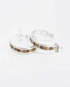 Traditions Jewelry Company Fine Silver Plated Pink Tonal 1 Inch Earring In Brown