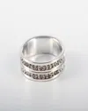 Traditions Jewelry Company Sterling Silver 2 Row Eternity Ring In White