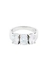 Traditions Jewelry Company Sterling Silver 3 Round Cubic Zircon Ring In Metallic