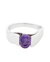 Traditions Jewelry Company Sterling Silver Amethyst Ring In White