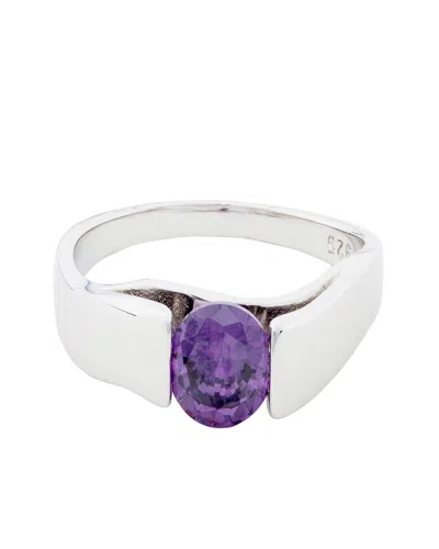 Traditions Jewelry Company Sterling Silver Amethyst Ring In White