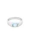 Traditions Jewelry Company Sterling Silver Blue Topaz Ring In Blue