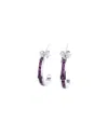 Traditions Jewelry Company Sterling Silver Channel Set Blue Birthstone Swarovski Crystal Half Inch Earring In Multi