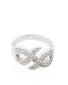 Traditions Jewelry Company Sterling Silver Criss Cross Cubic Zircon Ring In White