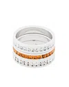 Traditions Jewelry Company Sterling Silver Crystal Birthstone Eternity Ring 3 Piece Set In White