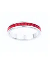Traditions Jewelry Company Sterling Silver Crystal Birthstone Eternity Ring In Multi