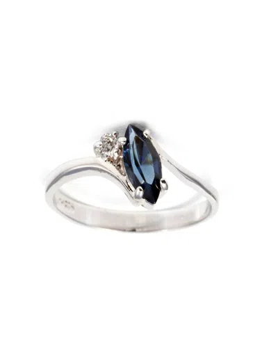 Traditions Jewelry Company Sterling Silver Crystal Marquise Birthstone Ring In Multi