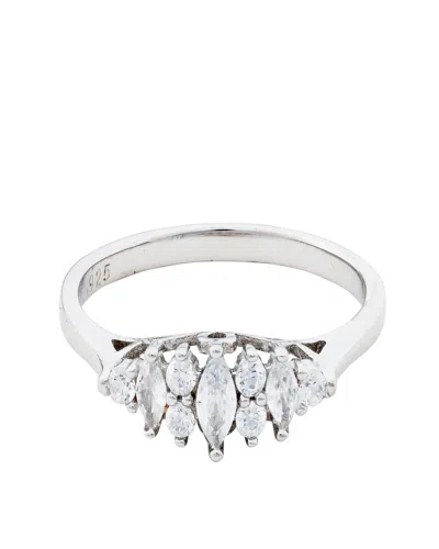 Traditions Jewelry Company Sterling Silver Cubic Zircon Anniversary Ring In White