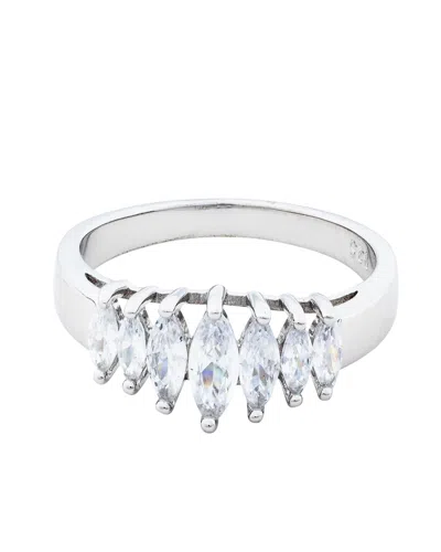 Traditions Jewelry Company Sterling Silver Cubic Zircon Anniversary Ring In White