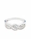 Traditions Jewelry Company Sterling Silver Cubic Zircon Braided Design Ring In White
