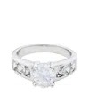 Traditions Jewelry Company Sterling Silver Cubic Zircon Ring In White