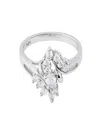 Traditions Jewelry Company Sterling Silver Cubic Zircon "s" Ring In White