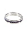 Traditions Jewelry Company Sterling Silver Dark Purple Crystal Eternity Ring In Purple