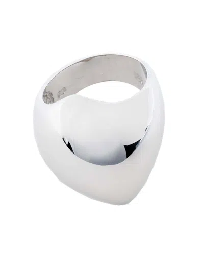 Traditions Jewelry Company Sterling Silver Geometric Dome Ring In White